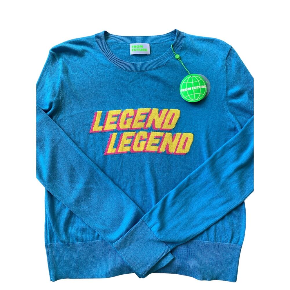 From Future Blue Silk/Cashmere Sweater New with Tags Large